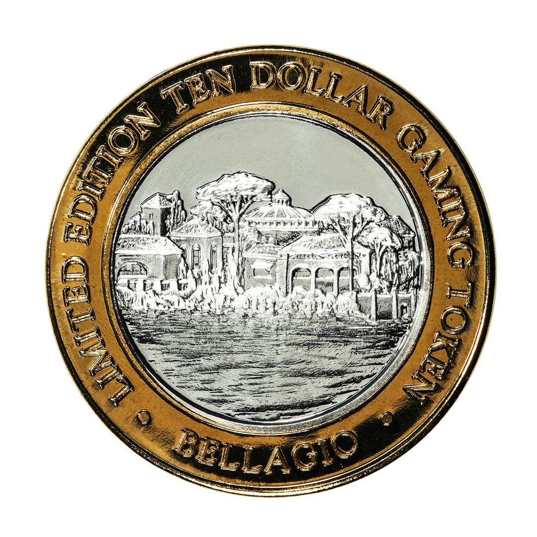 .999 Silver Bellagio Las Vegas, Nevada $10 Casino Limited Edition Gaming Token: One .999 Silver Bellagio Las Vegas, Nevada $10 Casino Limited Edition Gaming Token.