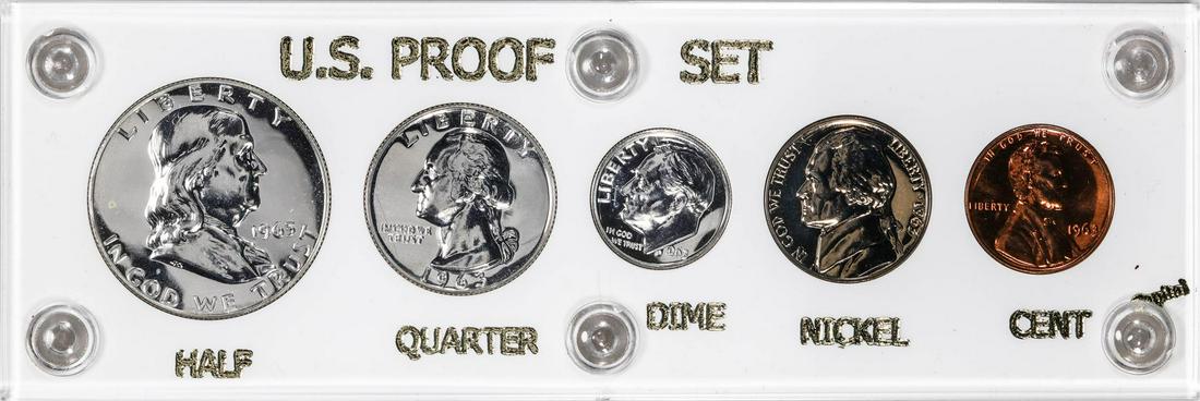 1963 (5) Coin Proof Set: One 1963 (5) Coin Proof Set.