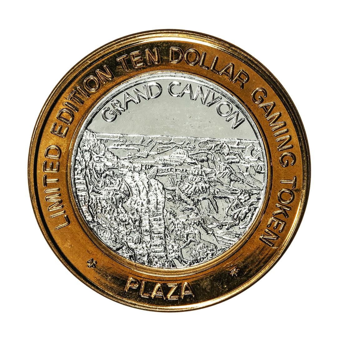 .999 Fine Silver Plaza Casino Las Vegas, NV $10 Limited Edition Gaming Token: One .999 Fine Silver Plaza Casino Las Vegas, NV $10 Limited Edition Gaming Token.