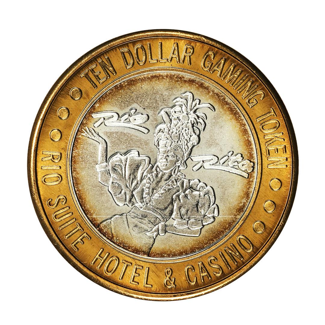 .999 Silver Rio Suite Hotel & Casino Las Vegas $10 Casino Limited Edition Gaming Token: One .999 Silver Rio Suite Hotel & Casino Las Vegas $10 Casino Limited Edition Gaming Token.