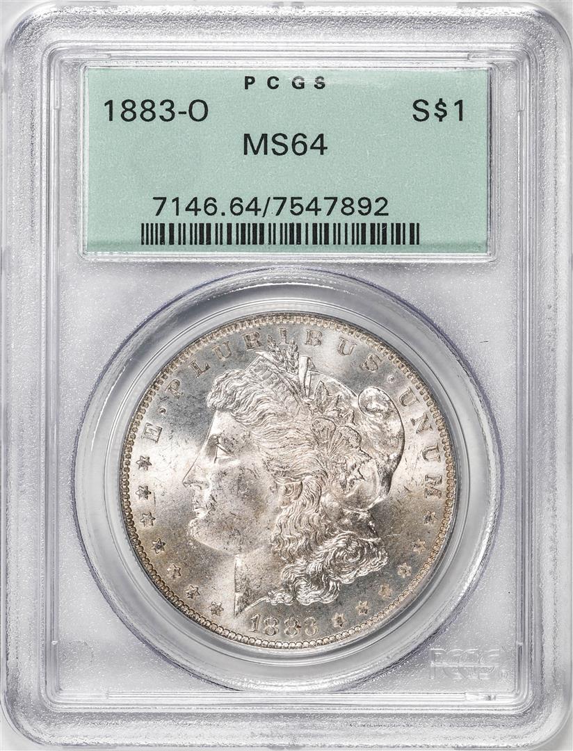 1883-O $1 Morgan Silver Dollar Coin PCGS MS64 Old Green Holder: One 1883-O $1 Morgan Silver Dollar Coin PCGS MS64 Old Green Holder. PCGS Graded.