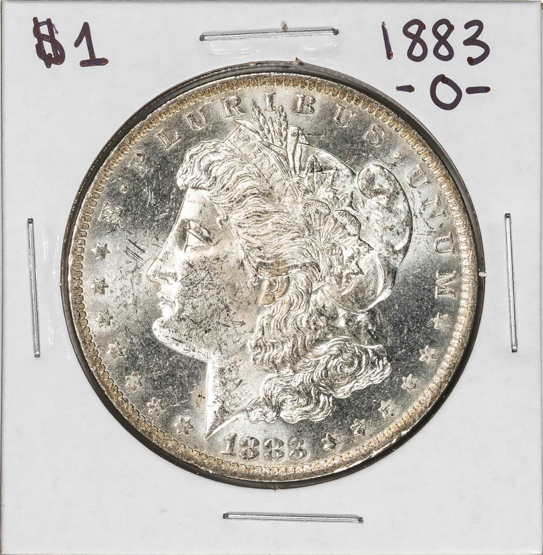 1883-O $1 Morgan Silver Dollar Coin: One 1883-O $1 Morgan Silver Dollar Coin.