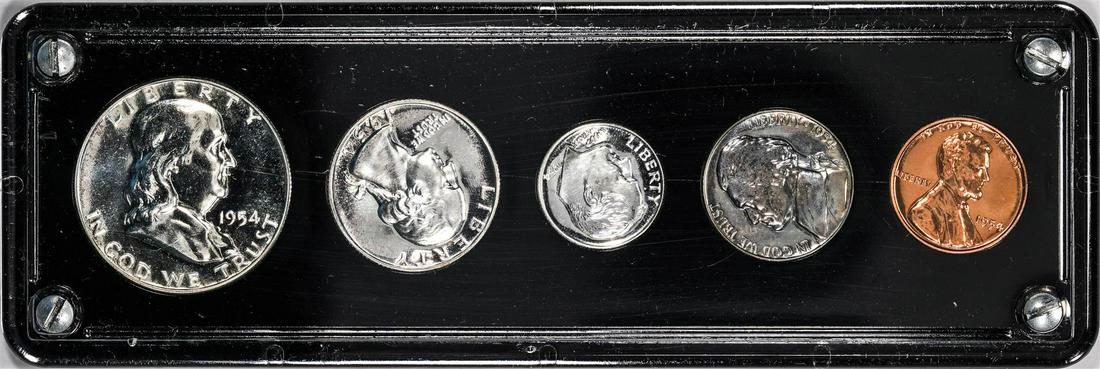 1954 (5) Coin Proof Set: One 1954 (5) Coin Proof Set.