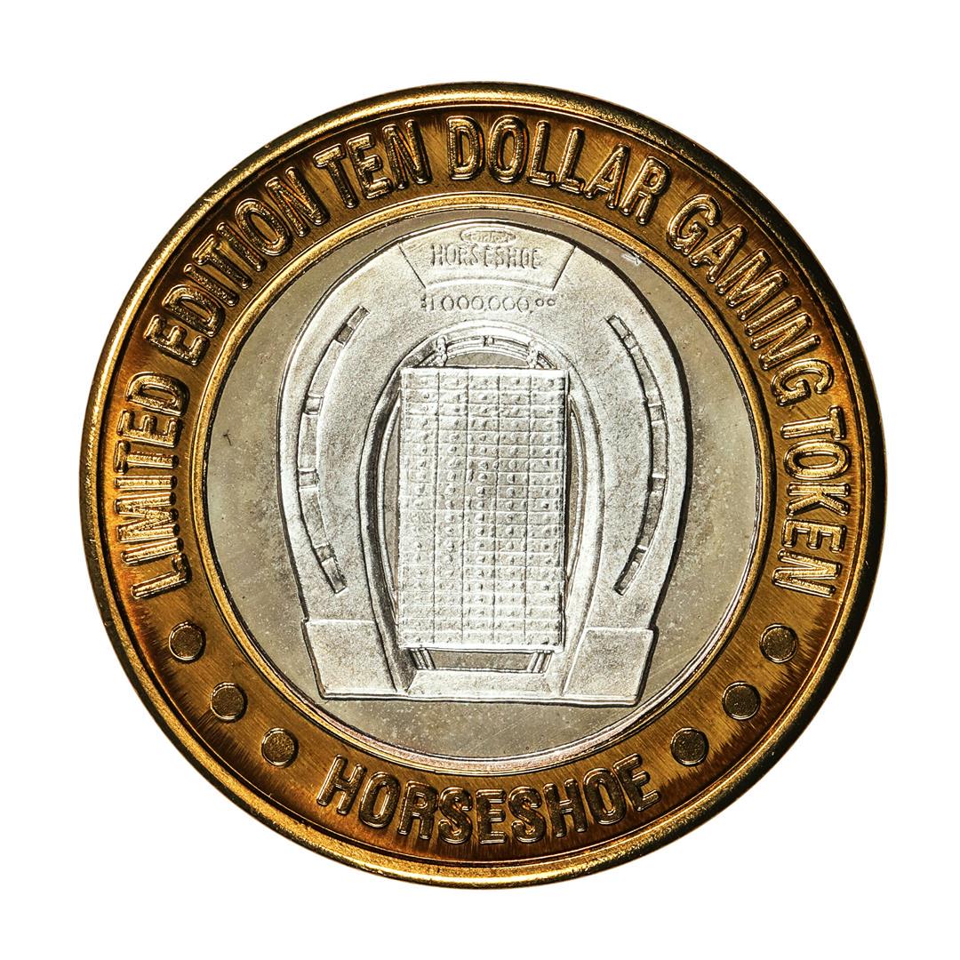 .999 Silver Binion's Horseshoe Las Vegas, NV $10 Casino Limited Edition Gaming Token: One .999 Silver Binion's Horseshoe Las Vegas, NV $10 Casino Limited Edition Gaming Token.