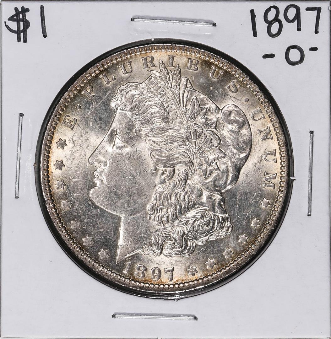 1897-O $1 Morgan Silver Dollar Coin: One 1897-O $1 Morgan Silver Dollar Coin.