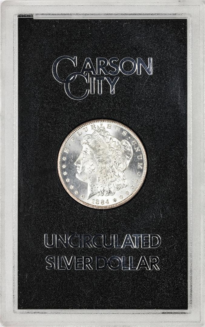 1884-CC $1 Morgan Silver Dollar Coin GSA Hoard Uncirculated: One 1884-CC $1 Morgan Silver Dollar Coin GSA Hoard Uncirculated.