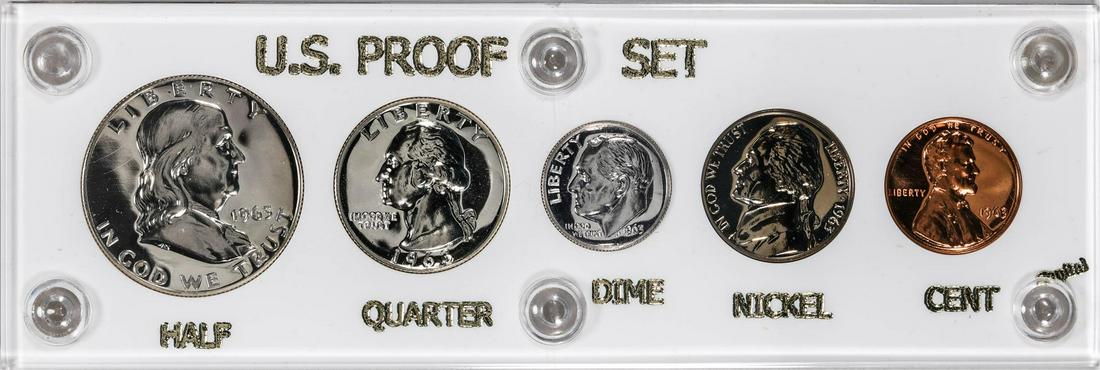1963 (5) Coin Proof Set: One 1963 (5) Coin Proof Set.