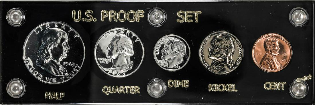 1963 (5) Coin Proof Set: One 1963 (5) Coin Proof Set.