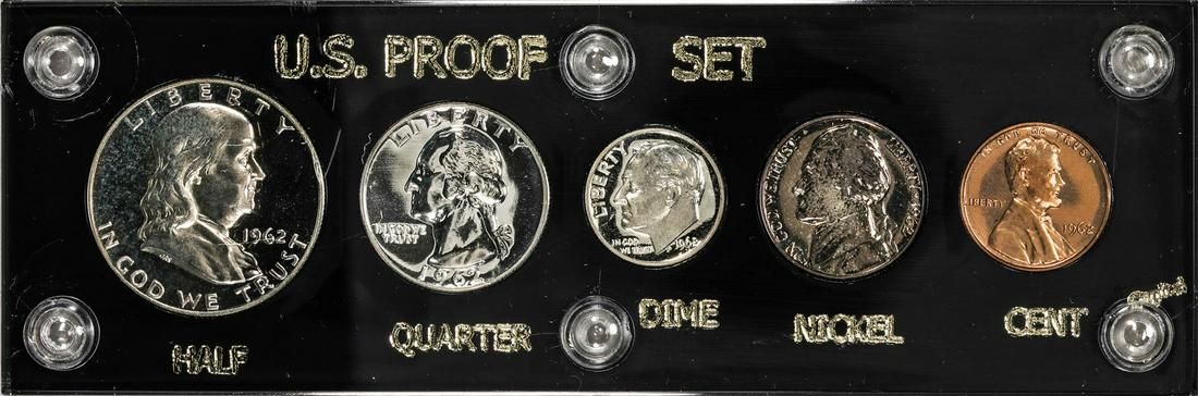 1962 (5) Coin Proof Set: One 1962 (5) Coin Proof Set.