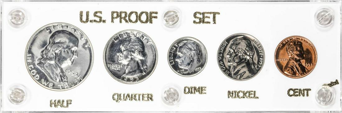 1953 (5) Coin Proof Set: One 1953 (5) Coin Proof Set.