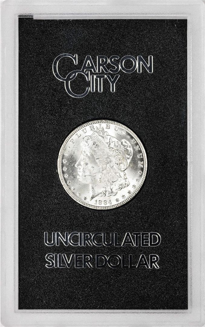 1884-CC $1 Morgan Silver Dollar Coin GSA Hoard Uncirculated: One 1884-CC $1 Morgan Silver Dollar Coin GSA Hoard Uncirculated.