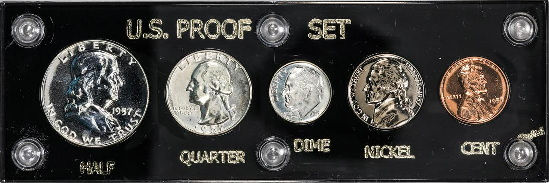 1957 (5) Coin Proof Set: One 1957 (5) Coin Proof Set.