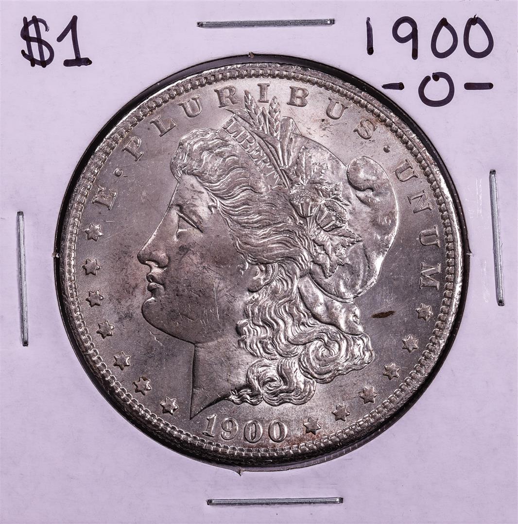 1900-O $1 Morgan Silver Dollar Coin: One 1900-O $1 Morgan Silver Dollar Coin.