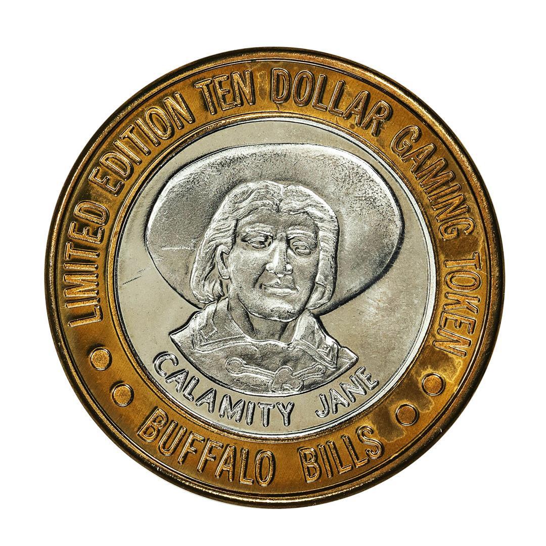 .999 Fine Silver Buffalo Bill's Primm, Nevada $10 Limited Edition Gaming Token: One .999 Fine Silver Buffalo Bill's Primm, Nevada $10 Limited Edition Gaming Token.