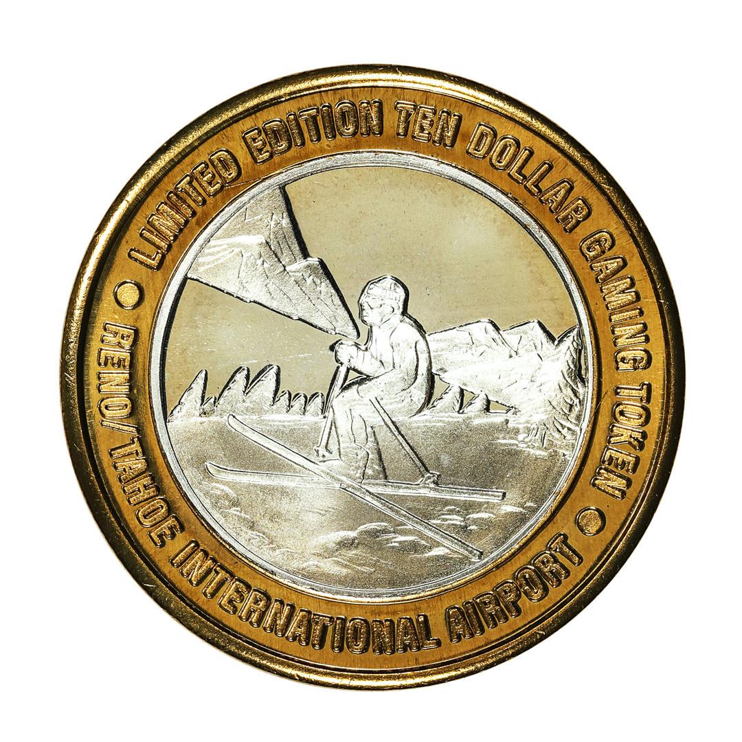 .999 Silver Fly RNO Reno Tahoe $10 Casino Limited Edition Gaming Token: One .999 Silver Fly RNO Reno Tahoe $10 Casino Limited Edition Gaming Token.
