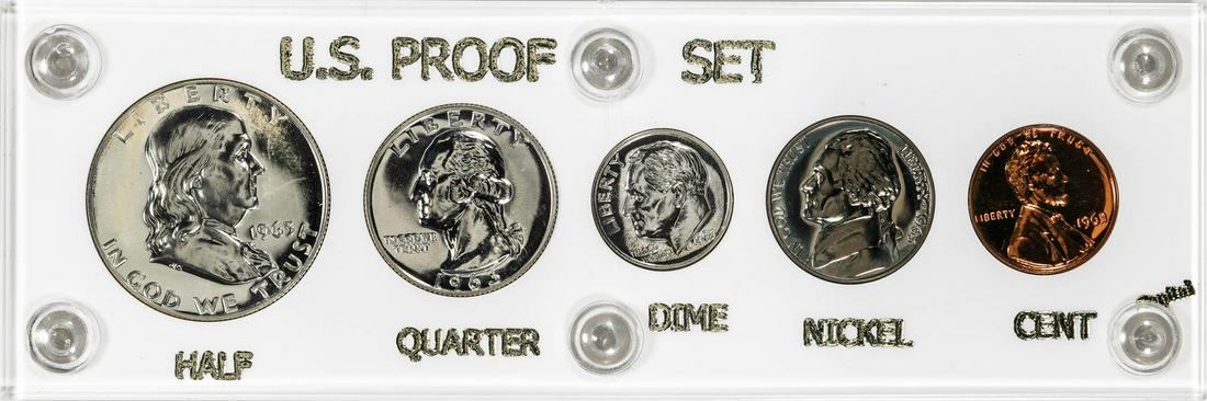 1963 (5) Coin Proof Set: One 1963 (5) Coin Proof Set.