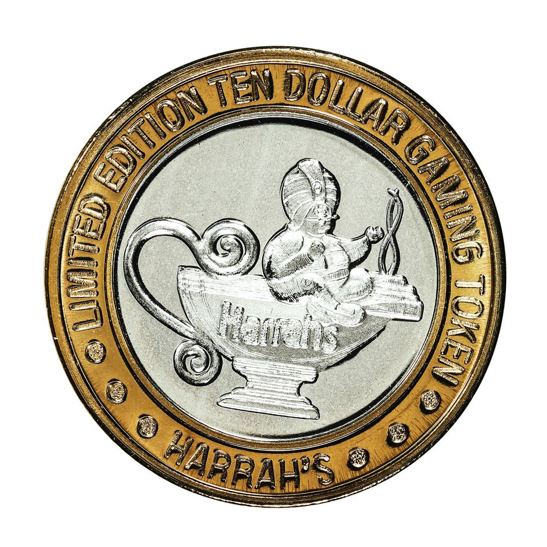 .999 Silver Harrah's Reno, Nevada $10 Casino Limited Edition Gaming Token: One .999 Silver Harrah's Reno, Nevada $10 Casino Limited Edition Gaming Token.