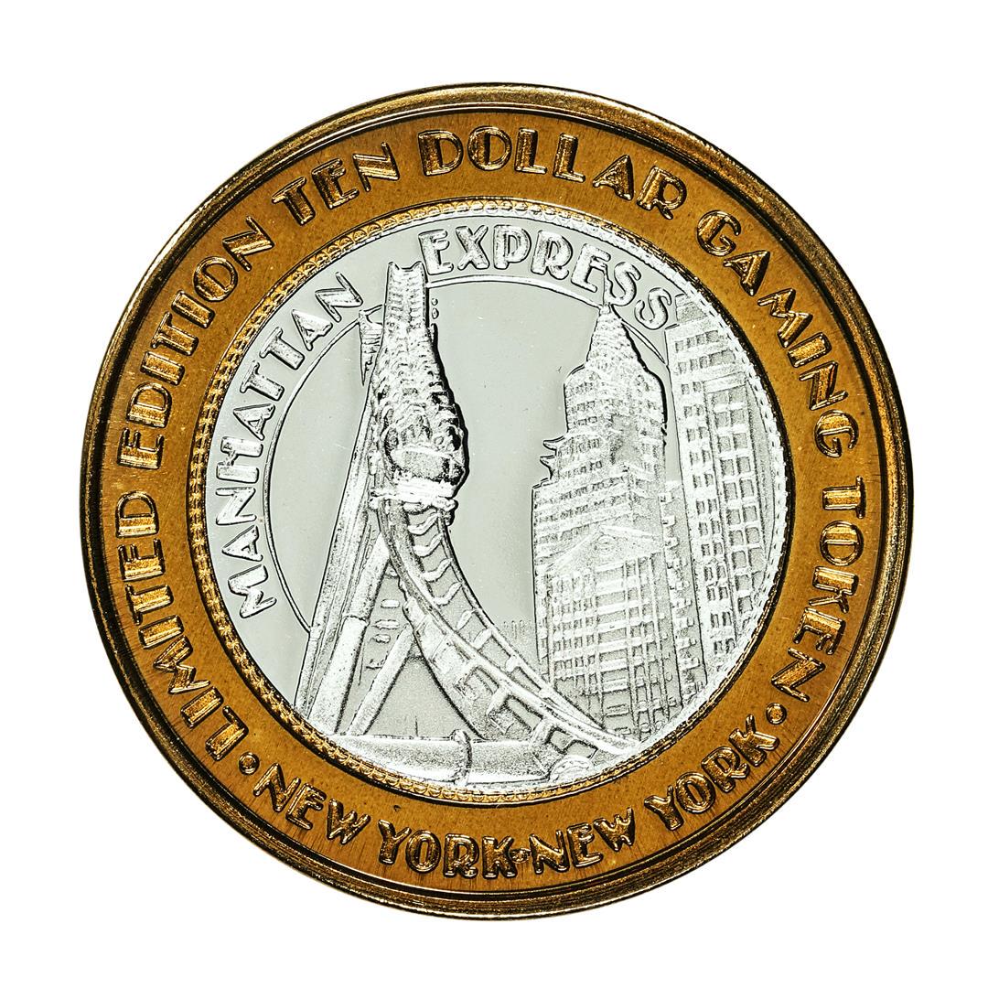 .999 Silver New York New York Casino Las Vegas $10 Limited Edition Gaming Token: One .999 Silver New York New York Casino Las Vegas $10 Limited Edition Gaming Token.