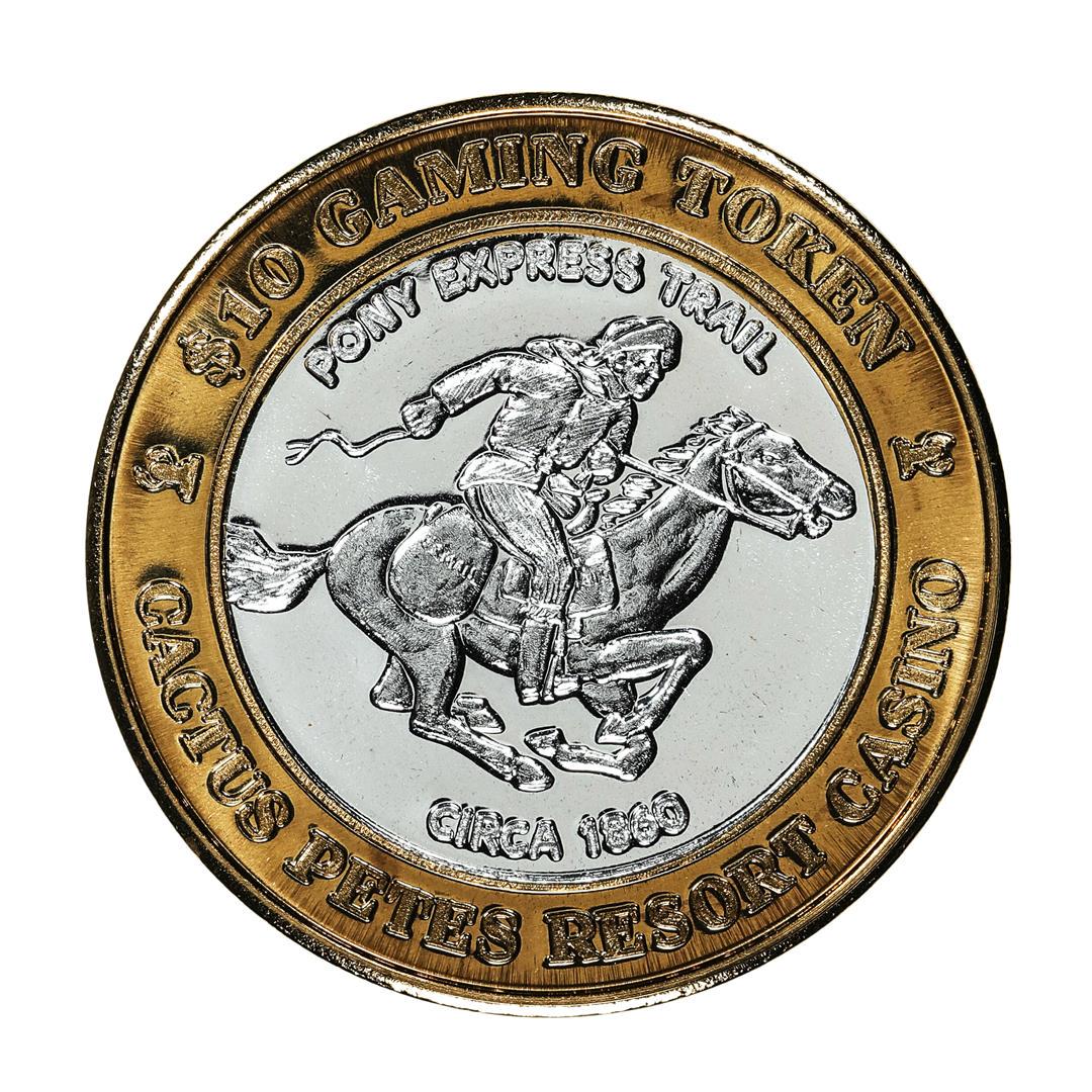 .999 Silver Cactus Petes Resort Casino Jackpot, NV $10 Gaming Token Limited Edition: One .999 Silver Cactus Petes Resort Casino Jackpot, NV $10 Gaming Token Limited Edition.