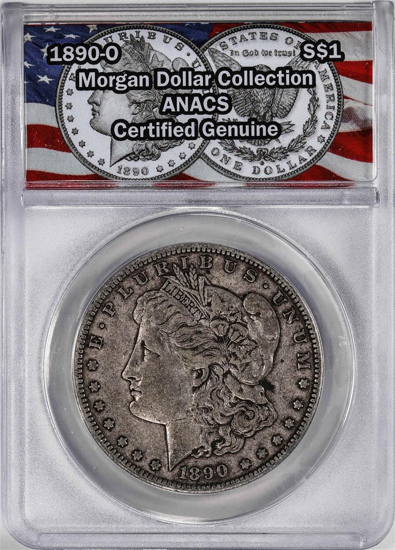 1890-O $1 Morgan Silver Dollar Coin ANACS Genuine: One 1890-O $1 Morgan Silver Dollar Coin ANACS Genuine. ANACS Certified.