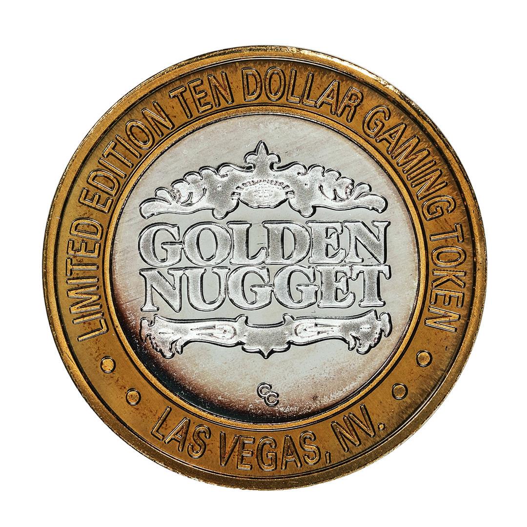 .999 Silver Golden Nugget Las Vegas $10 Casino Limited Edition Gaming Token: One .999 Silver Golden Nugget Las Vegas $10 Casino Limited Edition Gaming Token.
