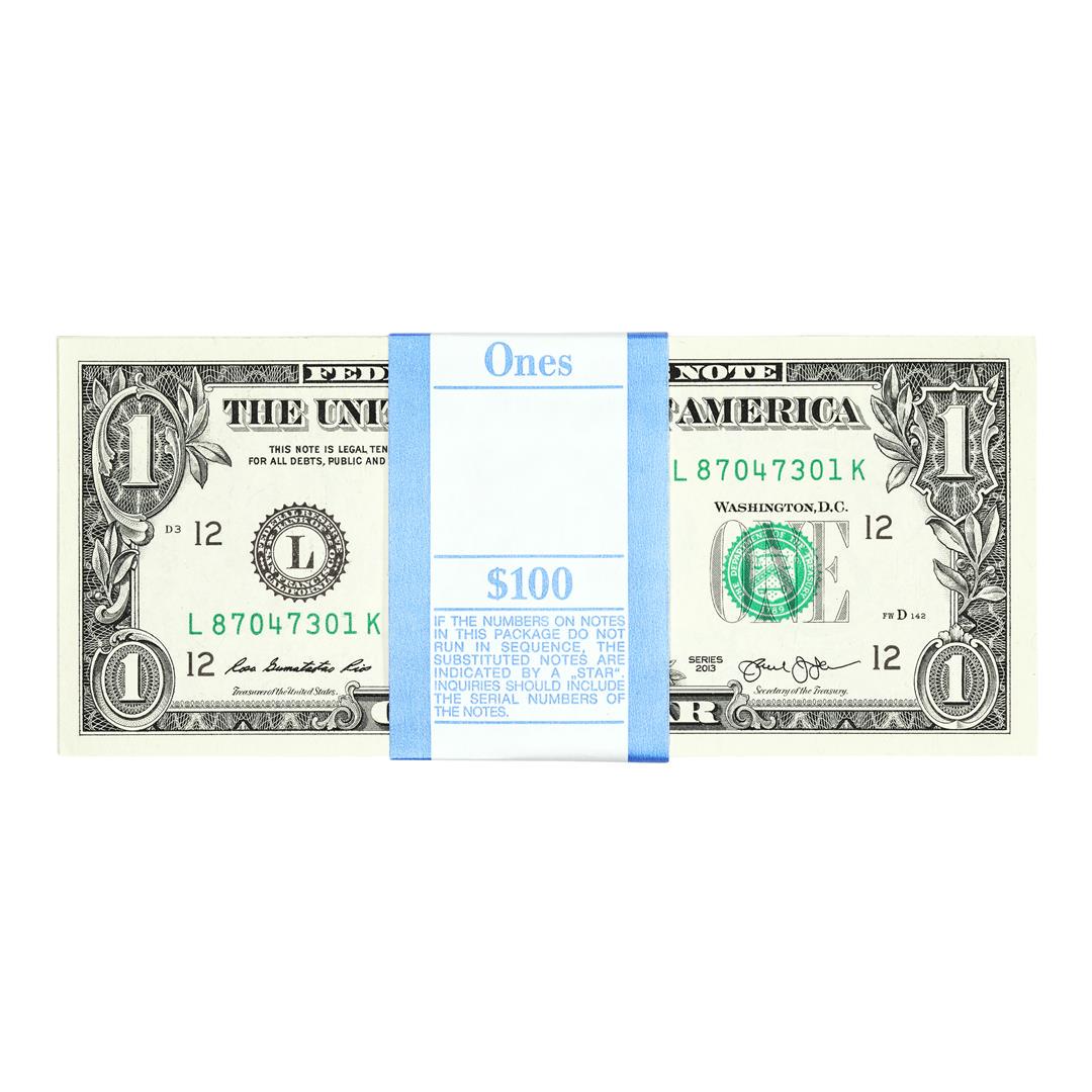 Pack of (100) Uncirculated Consecutive 2013 $1 Federal Reserve Notes San Francisco: One Pack of (100) Uncirculated Consecutive 2013 $1 Federal Reserve Notes San Francisco.