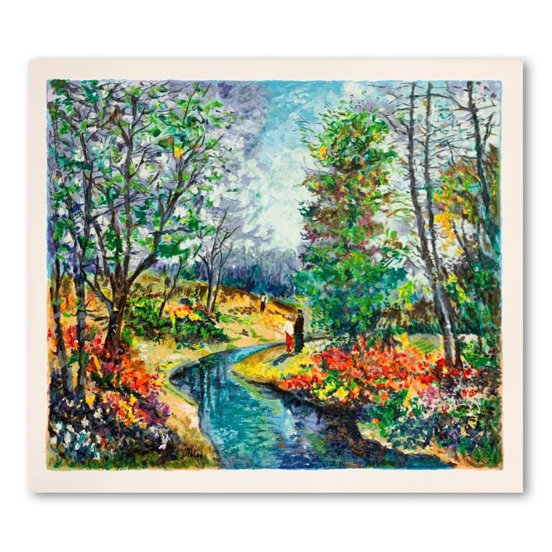 Polak (1922-2008) "Autumn Stream" Limited Edition Serigraph On Paper: "Autumn Stream" is a limited edition serigraph on paper by Dimitri Polak (1922-2008). It is numbered and hand signed and includes a letter of authenticity. Measures approximately 19" x 23" (image).