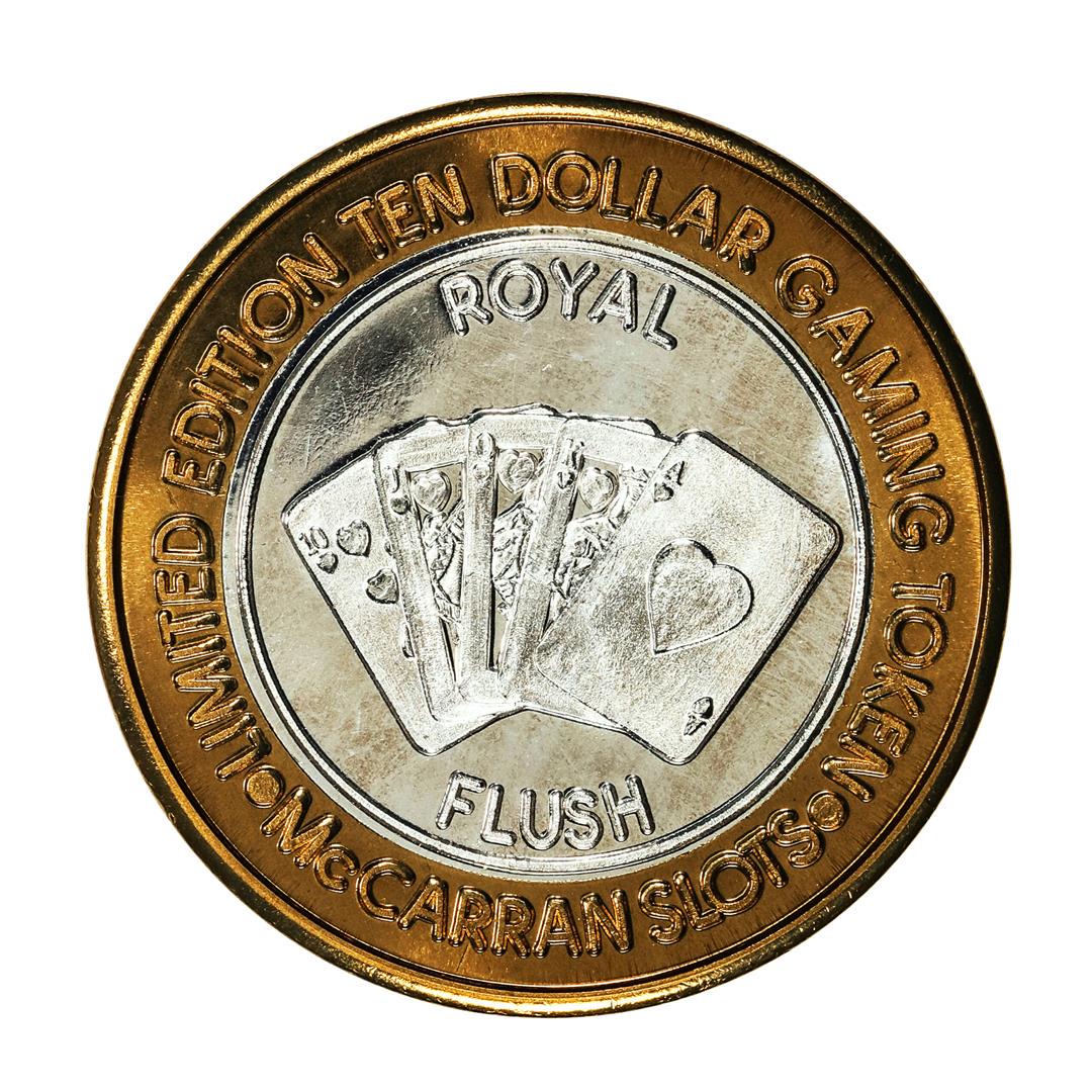 .999 Silver McCarran International Airport Las Vegas, NV $10 Limited Casino Token: One .999 Silver McCarran International Airport Las Vegas, NV $10 Limited Casino Token.
