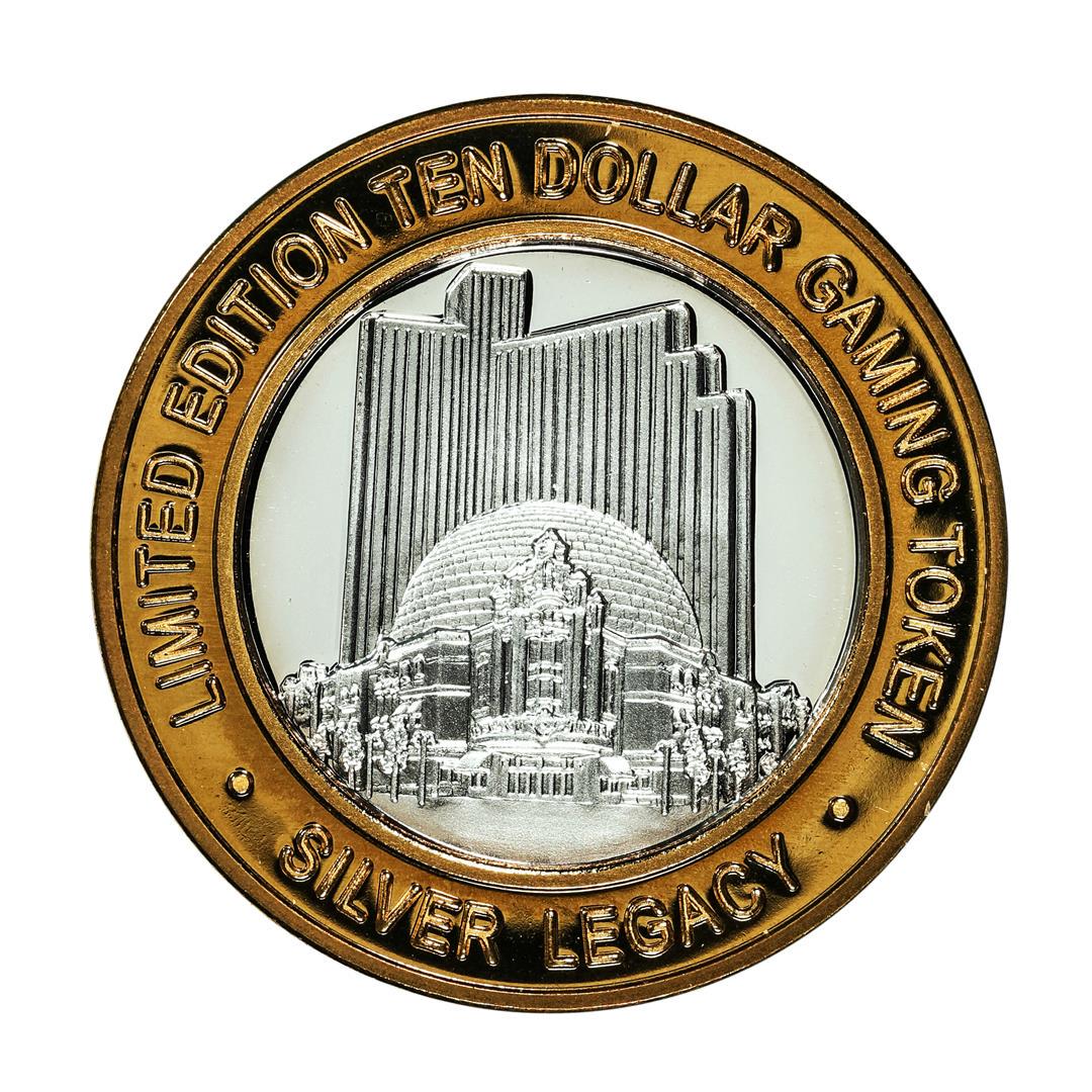 .999 Silver Legacy Reno, Nevada $10 Casino Limited Edition Gaming Token: One .999 Silver Legacy Reno, Nevada $10 Casino Limited Edition Gaming Token.