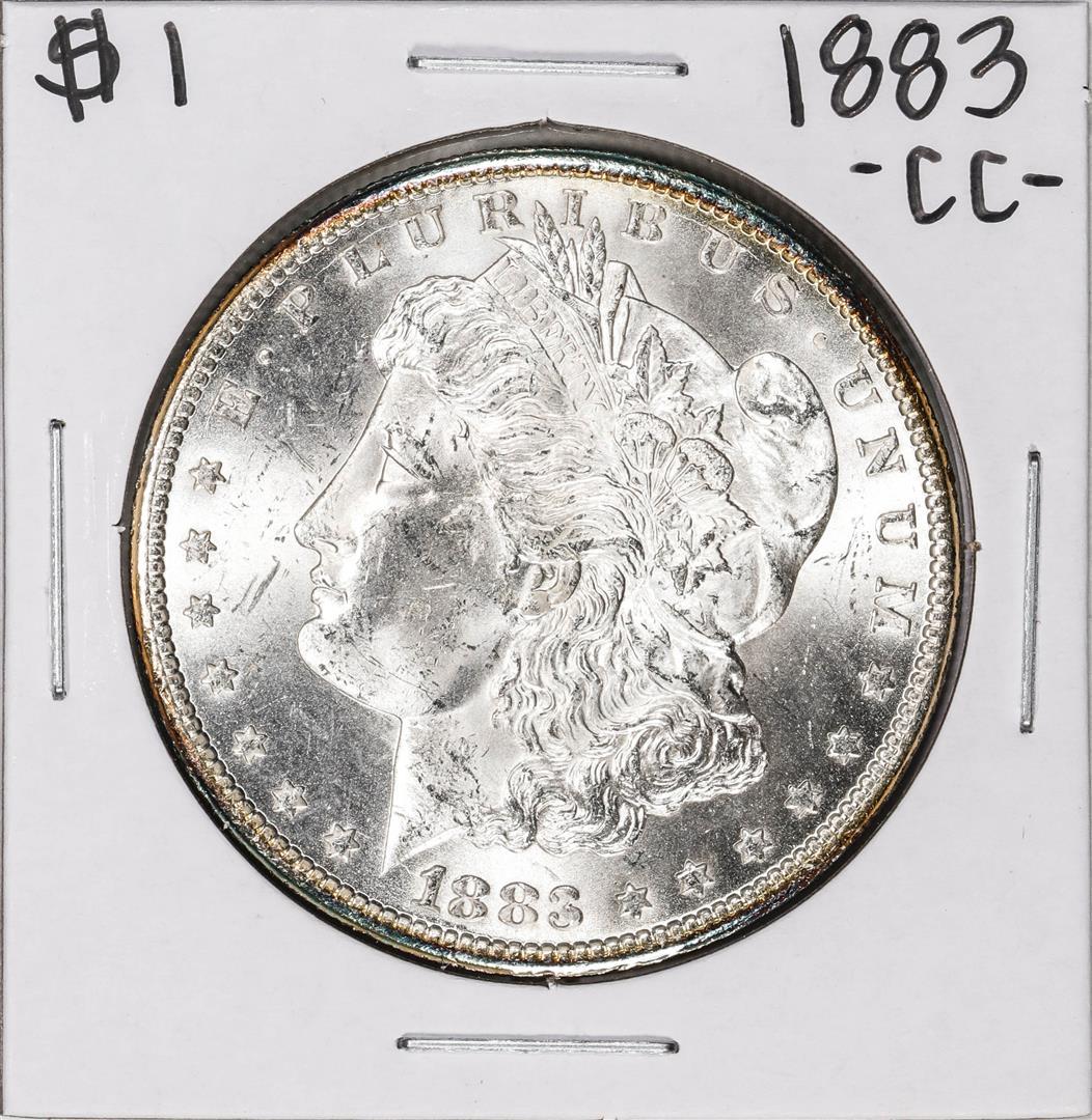 1883-CC $1 Morgan Silver Dollar Coin: One 1883-CC $1 Morgan Silver Dollar Coin.