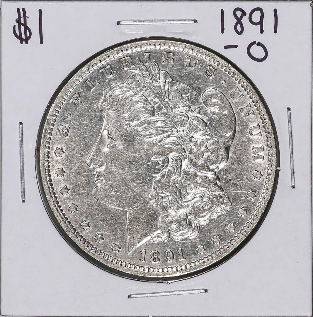 1891-O $1 Morgan Silver Dollar Coin: One 1891-O $1 Morgan Silver Dollar Coin.