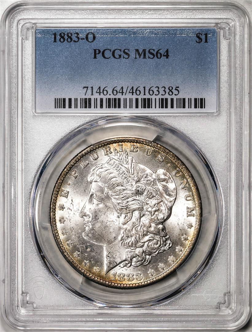 1883-O $1 Morgan Silver Dollar Coin PCGS MS64: One 1883-O $1 Morgan Silver Dollar Coin PCGS MS64. PCGS Graded.
