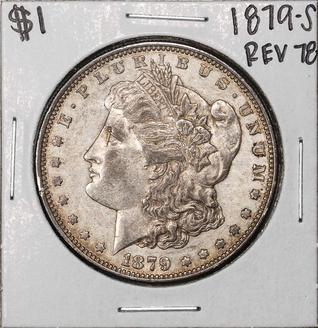 1879-S Rev of 78' $1 Morgan Silver Dollar Coin: One 1879-S Rev of 78' $1 Morgan Silver Dollar Coin.