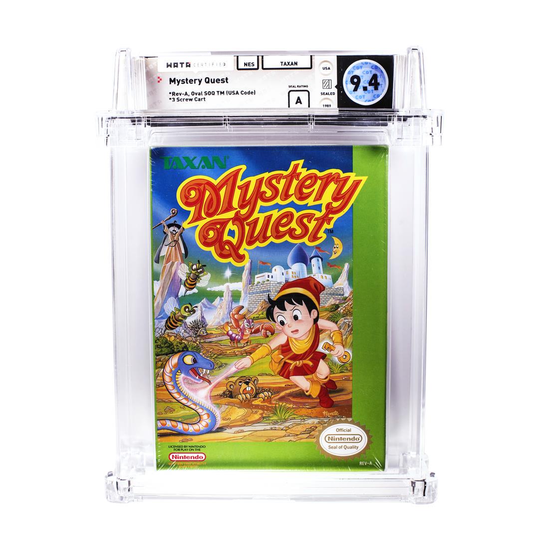 Mystery Quest NES Nintendo Sealed Video Game WATA 9.4/A: One Mystery Quest NES Nintendo Sealed Video Game WATA 9.4/A. WATA Graded.
