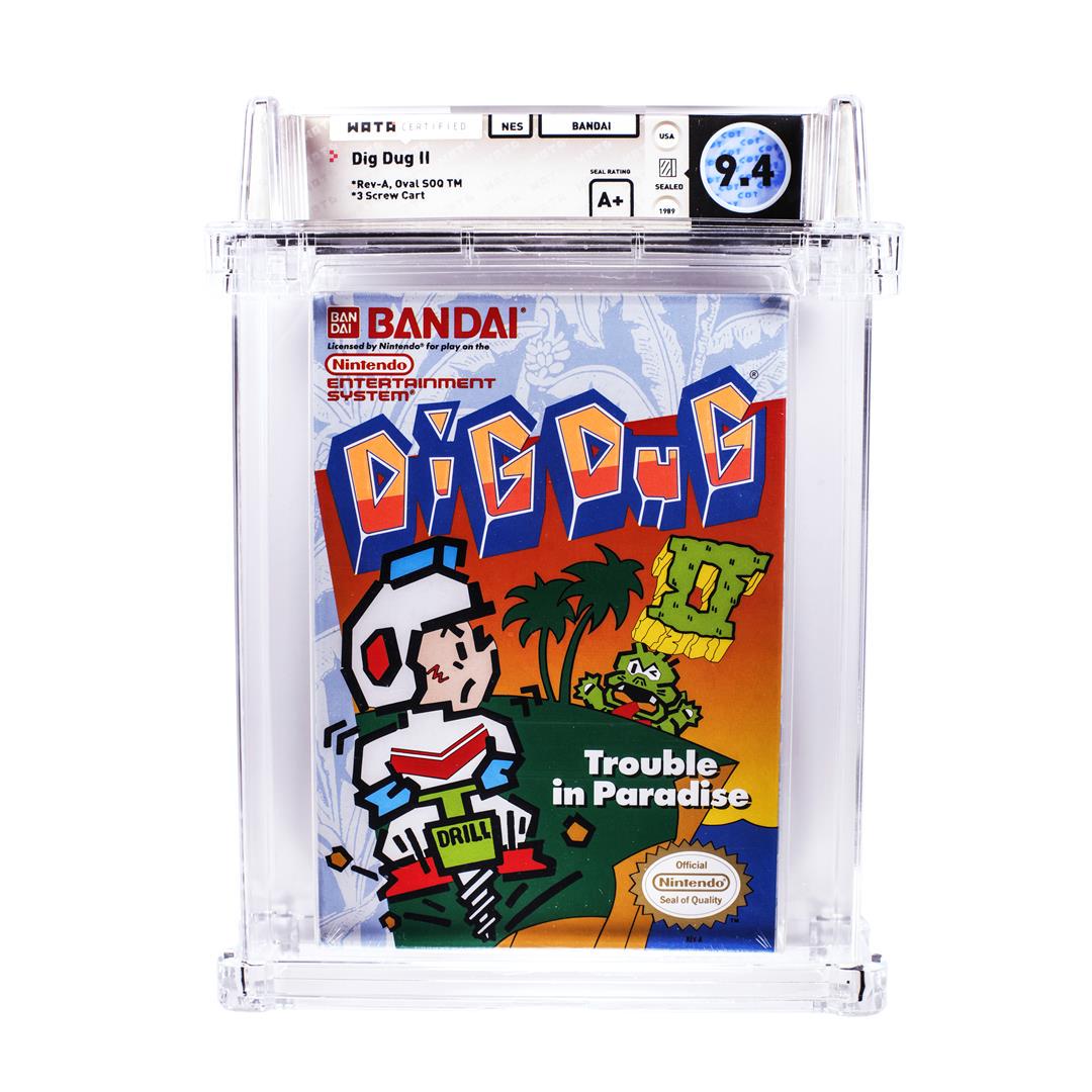 Dig Dug II NES Nintendo Sealed Video Game WATA 9.4/A+: One Dig Dug II NES Nintendo Sealed Video Game WATA 9.4/A+. WATA Graded.