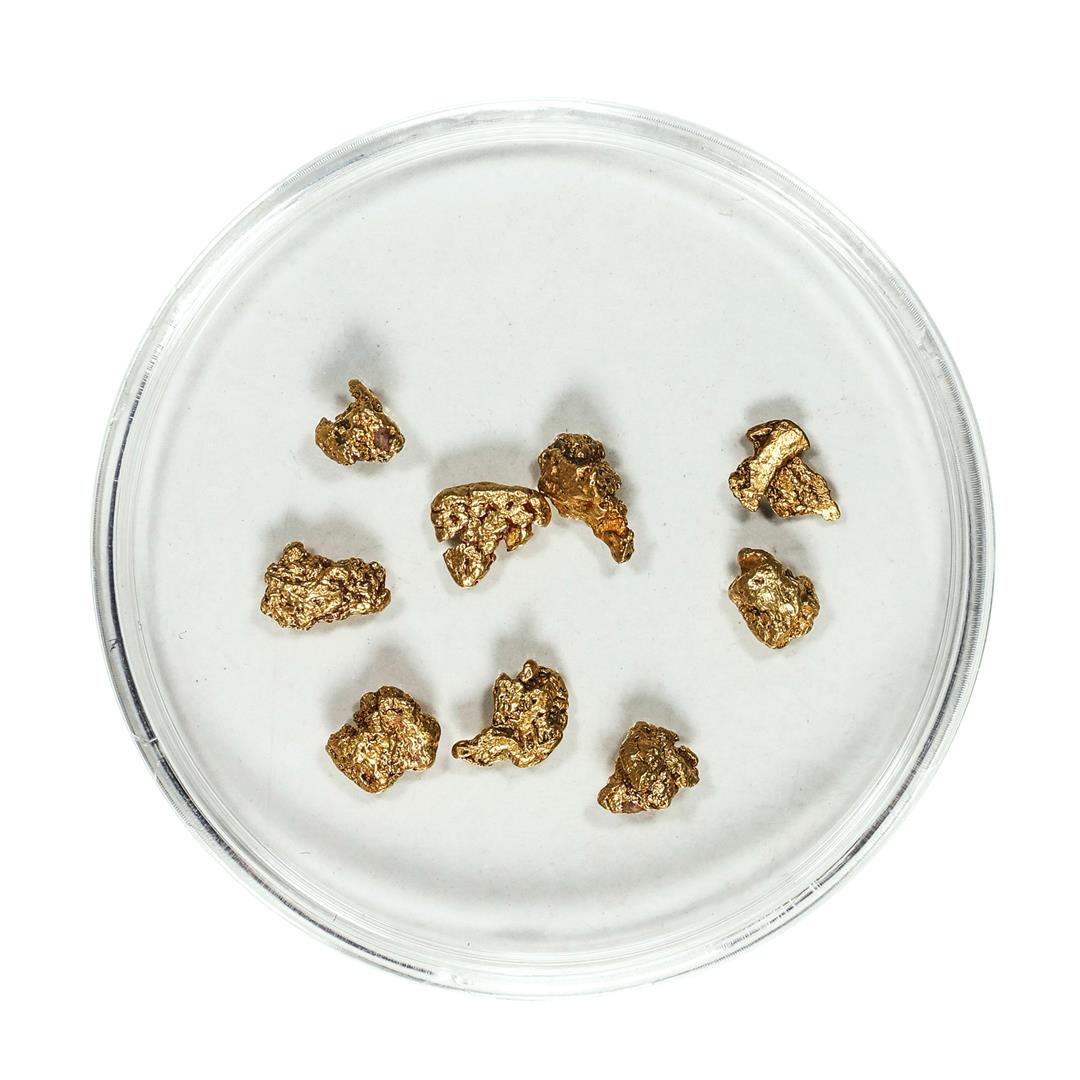 Gold Nuggets 2.22 Grams Total Weight: One Gold Nuggets 2.22 Grams Total Weight.