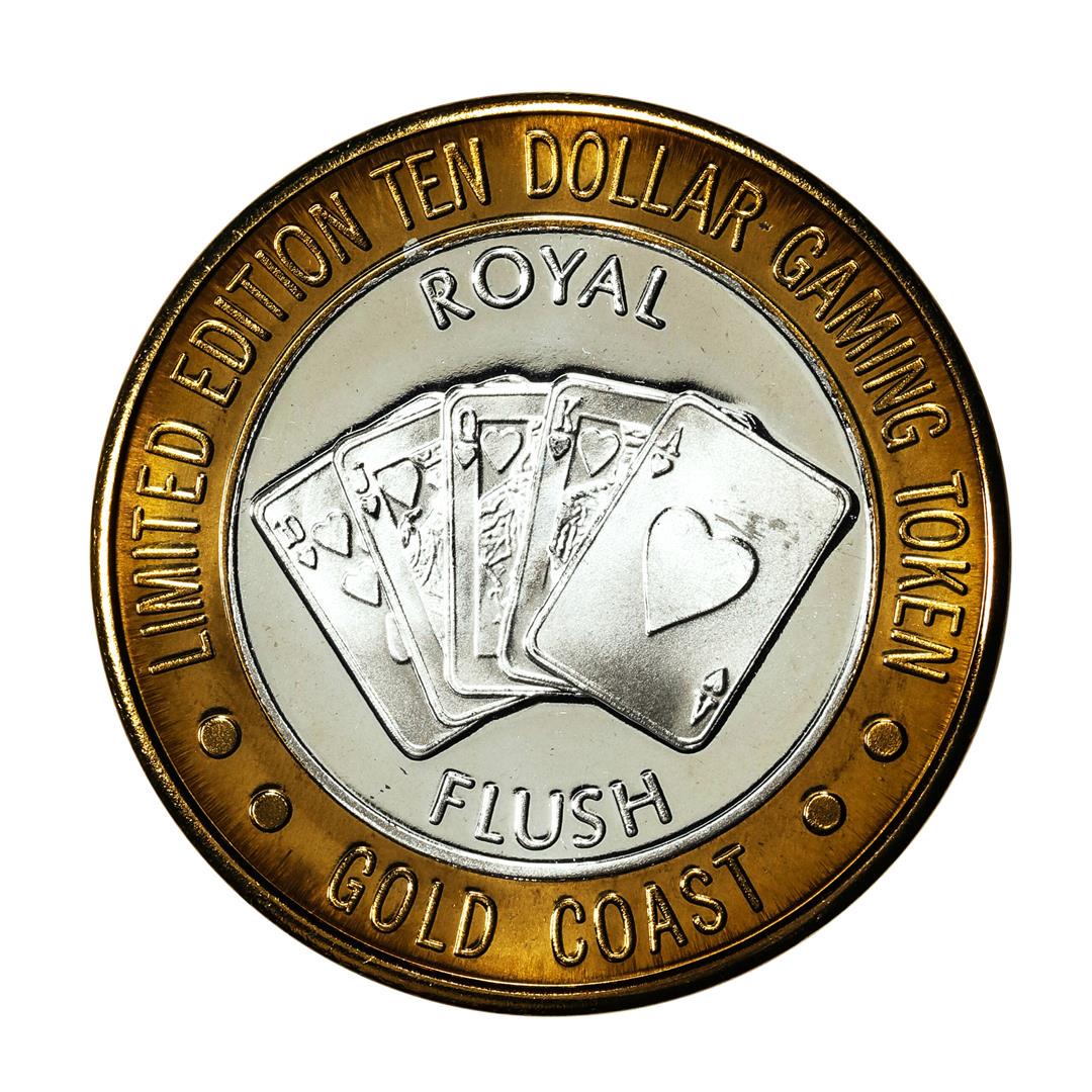 .999 Fine Silver Gold Coast Las Vegas, Nevada $10 Casino Limited Edition Gaming Token: One .999 Fine Silver Gold Coast Las Vegas, Nevada $10 Casino Limited Edition Gaming Token.