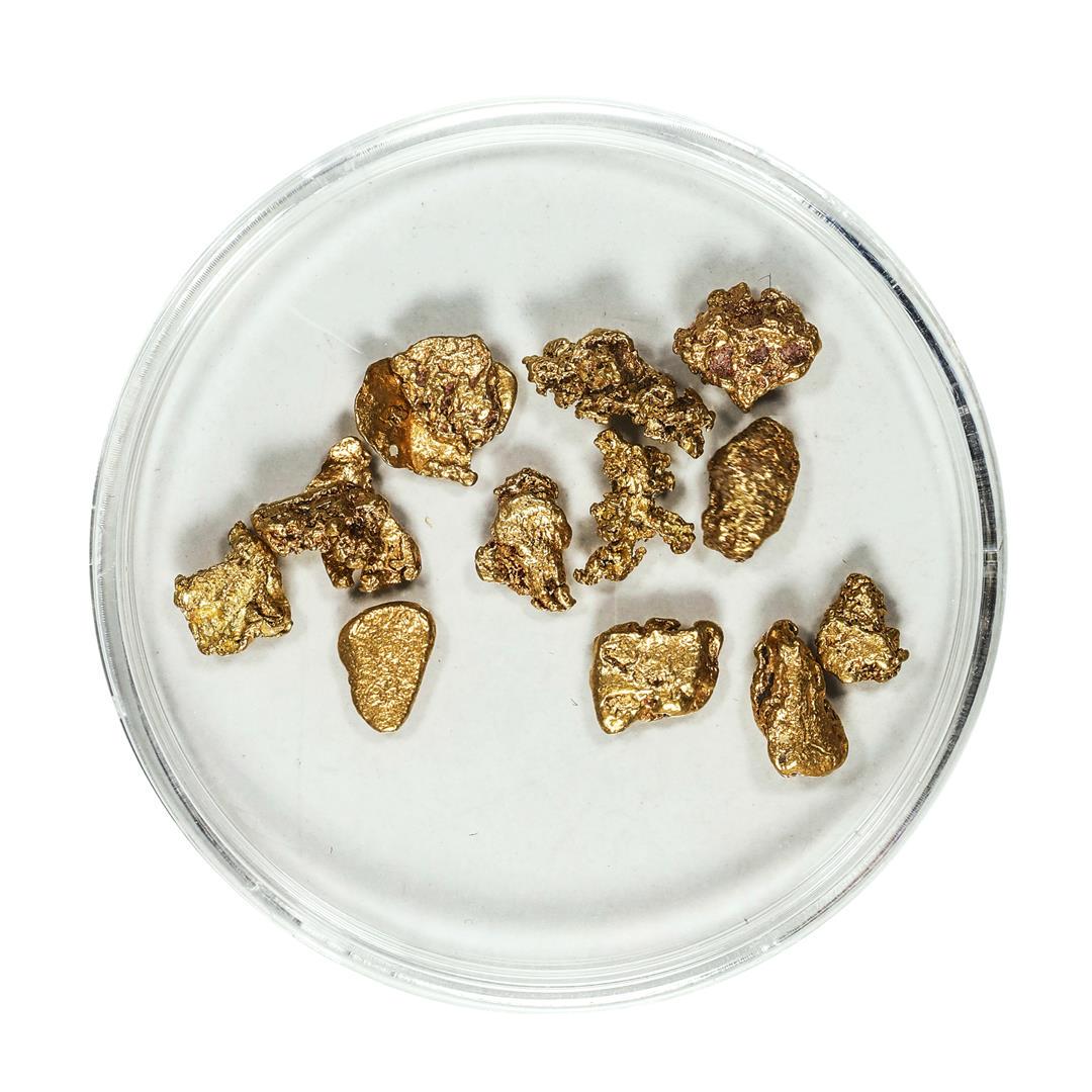 Gold Nuggets 4.22 Grams Total Weight: One Gold Nuggets 4.22 Grams Total Weight.