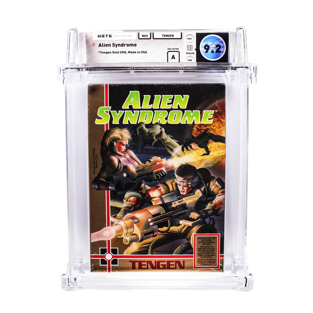 Alien Syndrome NES Nintendo Sealed Video Game WATA 9.2/A: One Alien Syndrome NES Nintendo Sealed Video Game WATA 9.2/A. WATA Graded.