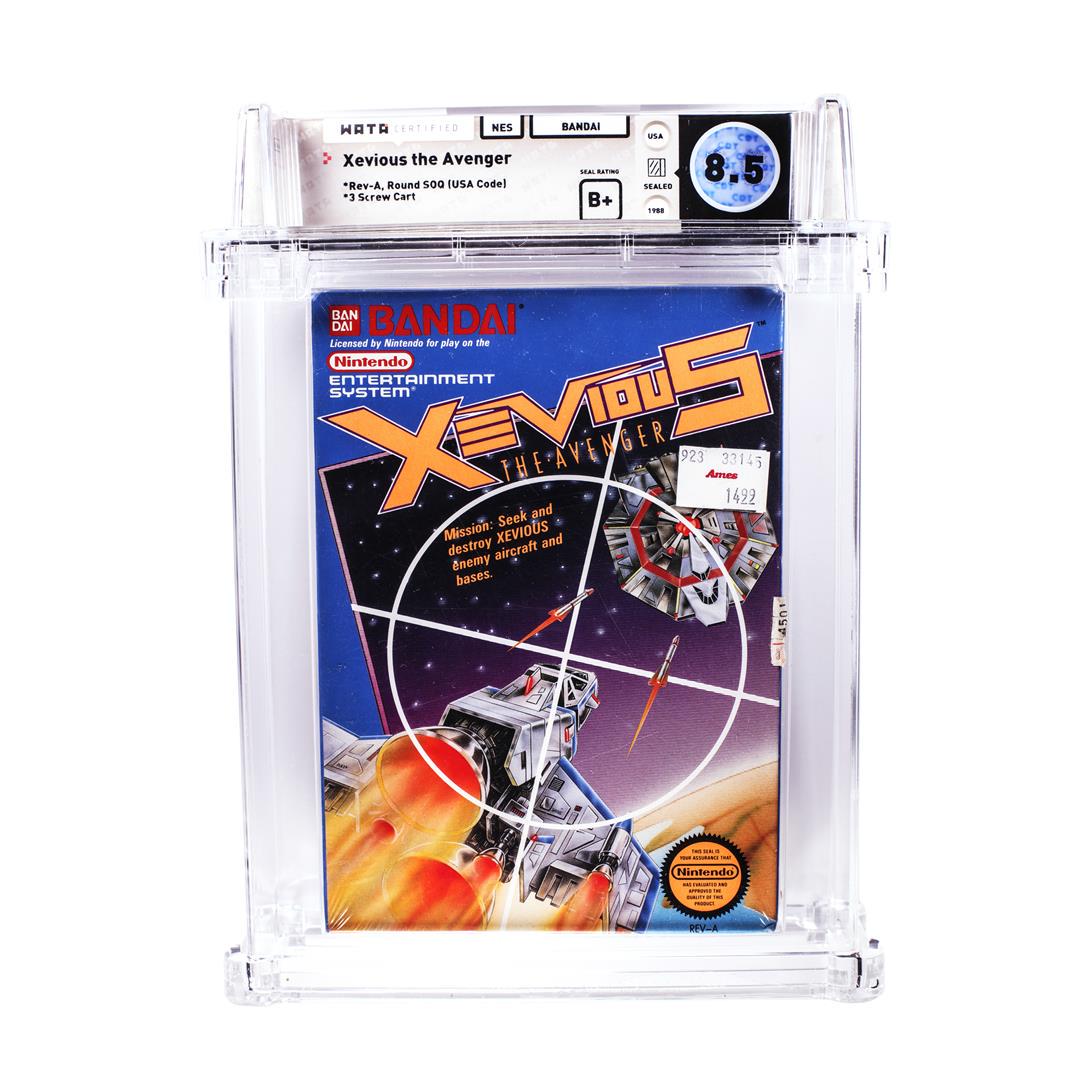 Xevious the Avenger (Round Seal) NES Nintendo Sealed Video Game WATA 8.5/B+: One Xevious the Avenger (Round Seal) NES Nintendo Sealed Video Game WATA 8.5/B+. WATA Graded.
