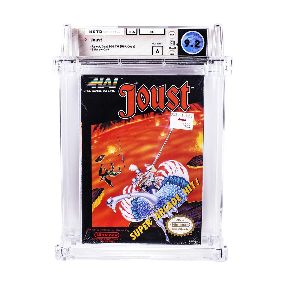 Joust NES Nintendo Sealed Video Game WATA 9.2/A: One Joust NES Nintendo Sealed Video Game WATA 9.2/A. WATA Graded.