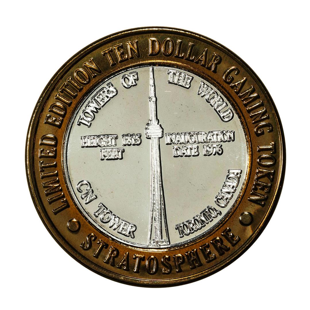 .999 Silver The Stratosphere Las Vegas, NV $10 Casino Limited Edition Gaming Token: One .999 Silver The Stratosphere Las Vegas, NV $10 Casino Limited Edition Gaming Token.