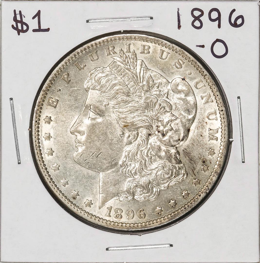 1896-O $1 Morgan Silver Dollar Coin: One 1896-O $1 Morgan Silver Dollar Coin.