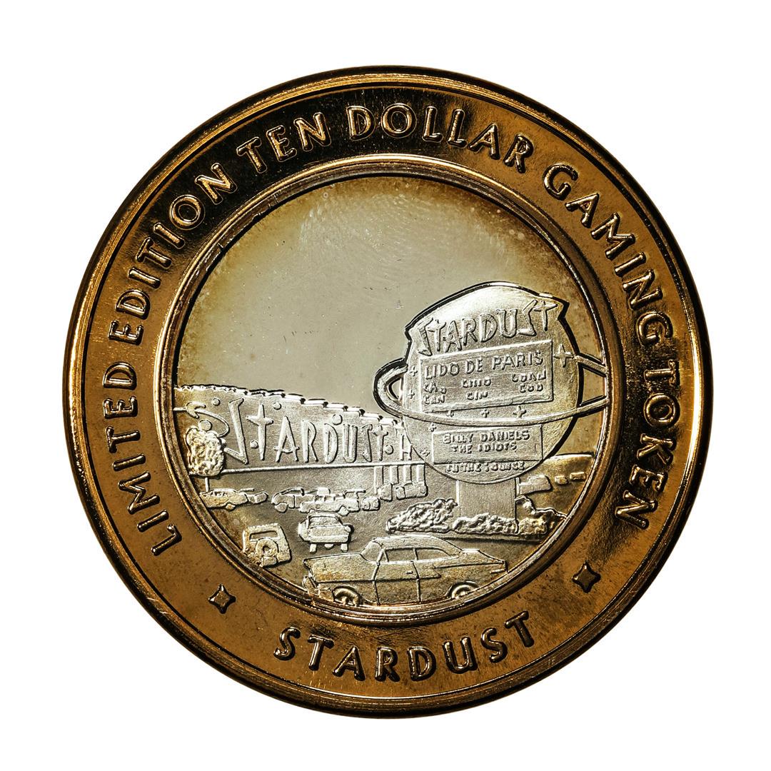.999 Silver Stardust Resort Las Vegas, Nevada $10 Casino Limited Edition Gaming Token: One .999 Silver Stardust Resort Las Vegas, Nevada $10 Casino Limited Edition Gaming Token.
