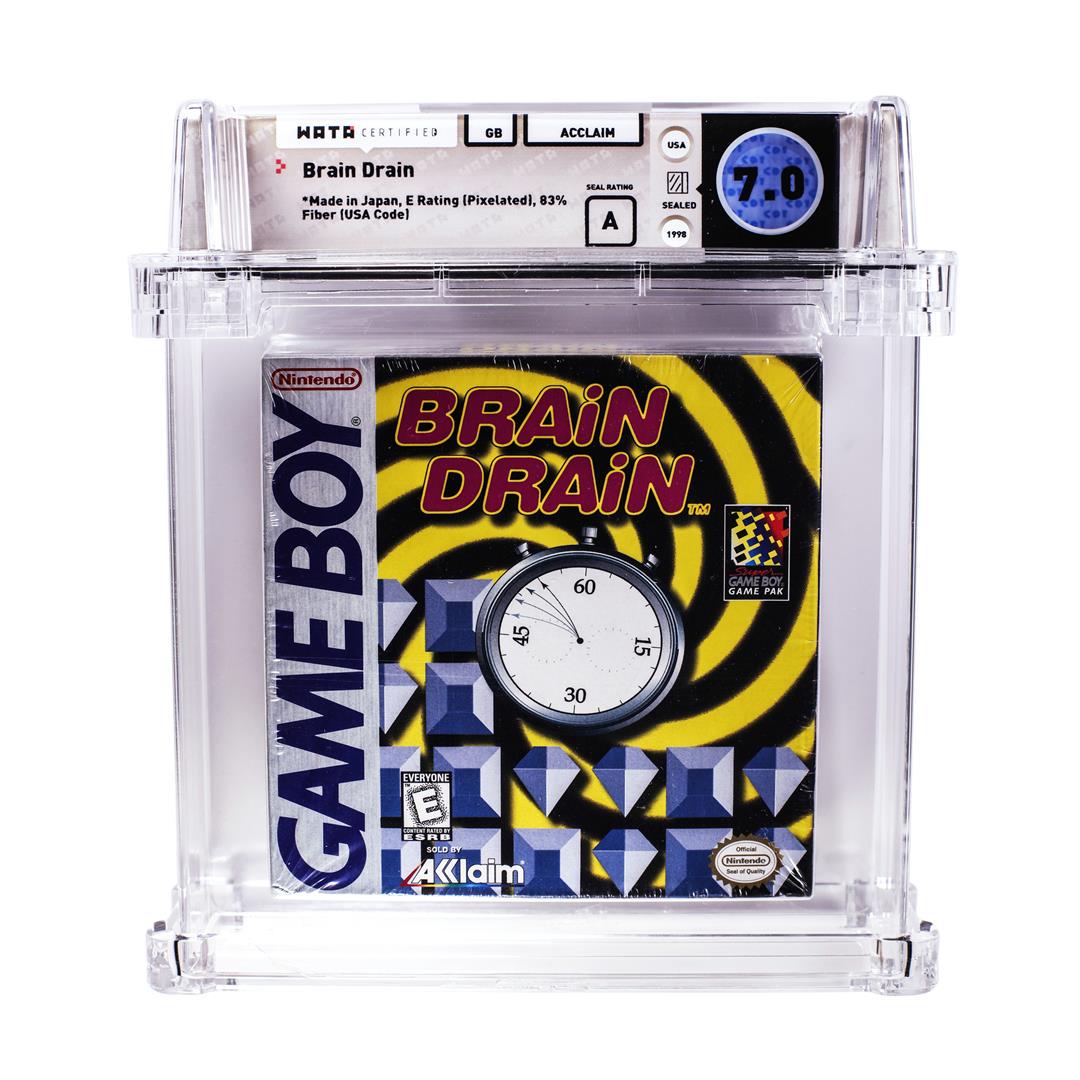 Brain Drain Nintendo Game Boy Sealed Video Game WATA 7.0/A: One Brain Drain Nintendo Game Boy Sealed Video Game WATA 7.0/A. WATA Graded.