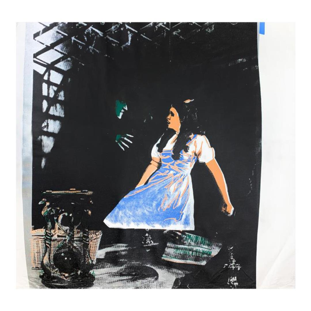 Steve Kaufman (1960-2010) "Dorothy and the Wicked Witch" Original Mixed Media: "Dorothy and the Wicked Witch" is limited edition hand pulled silkscreen unique mixed media on canvas by Andy Warhol protege Steve Kaufman (1960-2010). This piece is numbered and hand signed inverso a