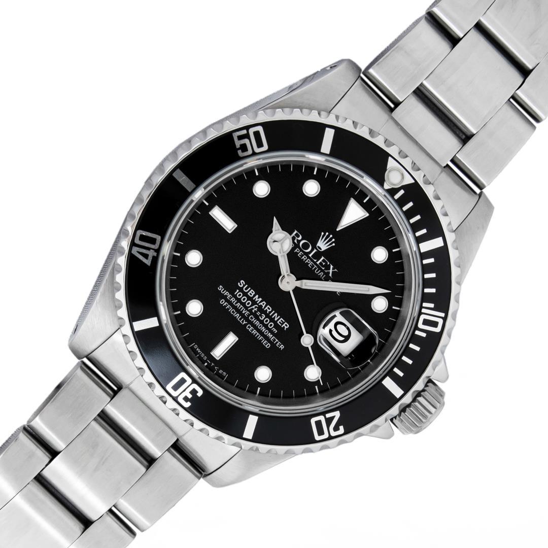 Rolex Mens Stainless Steel Submariner Wristwatch: One Mens Pre Owned Rolex Submariner With Date Polished, Serviced & Electronically Tested, Rolex Stainless Steel Case: 40mm, Rolex Stainless Steel Crown, Rolex Bezel: Stainless Steel Rotatable Bezel Wi