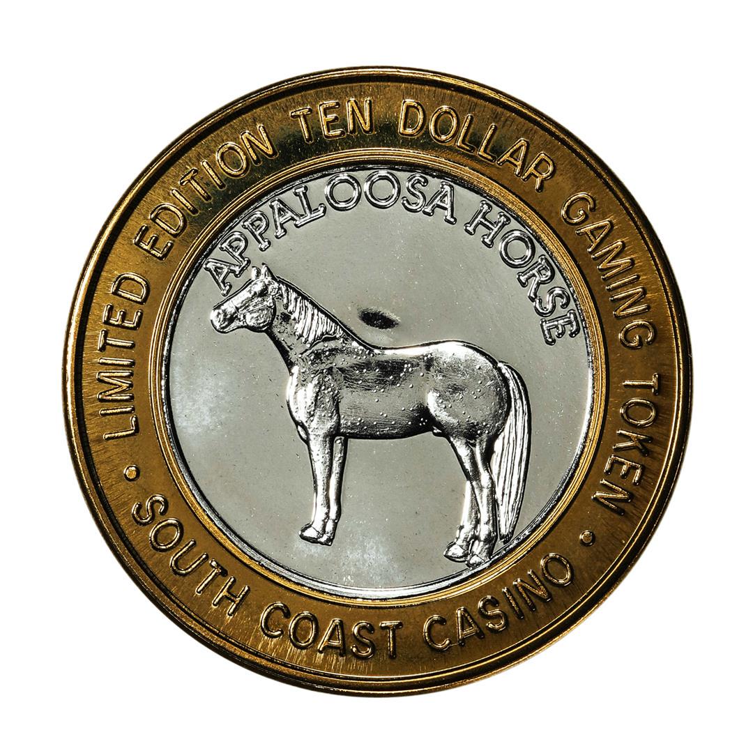 .999 Fine Silver South Coast Las Vegas, Nevada $10 Limited Edition Gaming Token: One .999 Fine Silver South Coast Las Vegas, Nevada $10 Limited Edition Gaming Token.