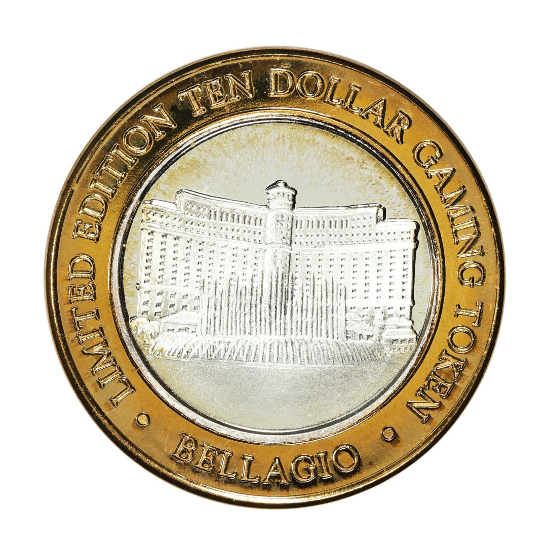 .999 Silver Bellagio Hotel Las Vegas, NV $10 Casino Limited Edition Gaming Token: One .999 Silver Bellagio Hotel Las Vegas, NV $10 Casino Limited Edition Gaming Token.