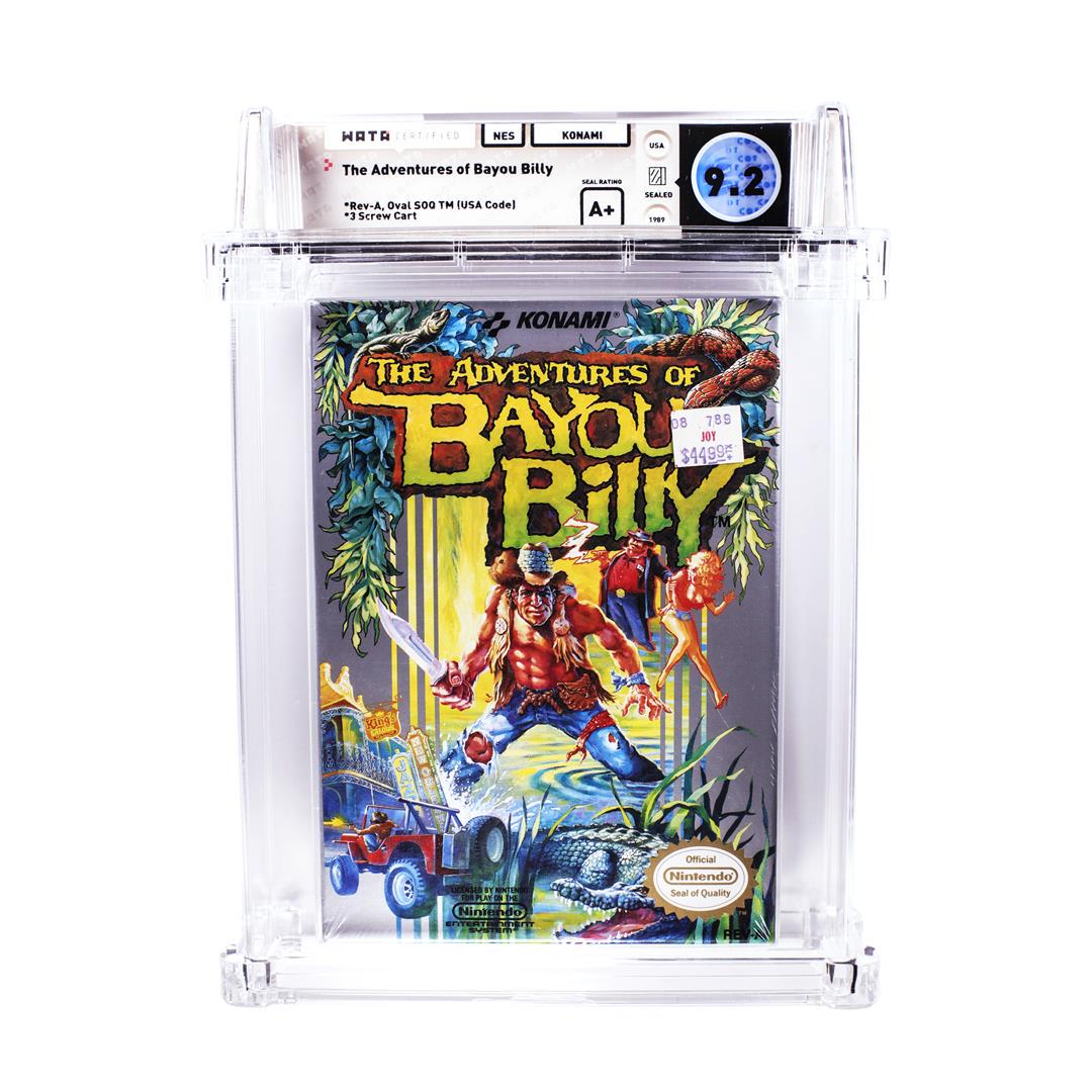 Adventures of Bayou Billy, The NES Nintendo Sealed Video Game WATA 9.2/A+: One Adventures of Bayou Billy, The NES Nintendo Sealed Video Game WATA 9.2/A+. WATA Graded.